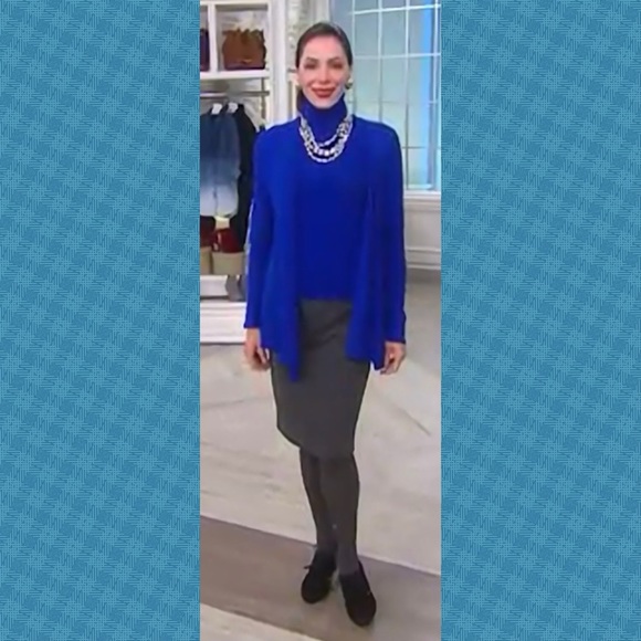 Linea by Louis Dell'Olio Whisper Knit Drape Front Cardigan, NWT 3X Ivory A237402 - Picture 10 of 12